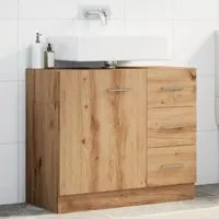 Mobile Lavabo Rovere Artigianale 63x30x54 cm in Truciolato 858324