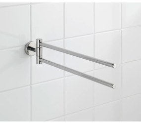 Porta asciugamani a parete in acciaio inox in argento lucido Bosio - Wenko