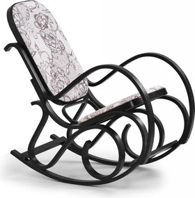 Poltrona a dondolo Max II in wengé - H95 cm