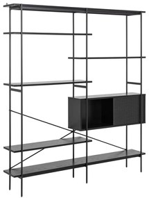 Libreria nera 172x188x27 cm Angus – Actona