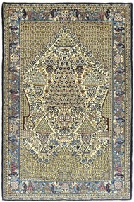 Ghom Tappeto persiano 140x220 Beige (Iran) Annodato A Mano