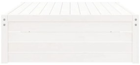 Poggiapiedi da giardino 120x80 cm legno massello di pino bianco