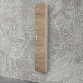 Pensile bagno sospeso 150 H rovere tropea con maniglia cromata Martha