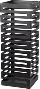 Portaombrelli in Metallo Design Moderno Porta Ombrelli Quadrato Stand Nero...