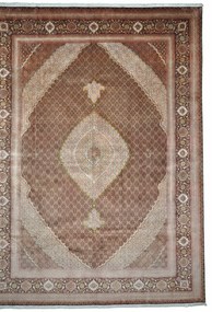 Tabriz Tappeto persiano 490x350 Nero (Iran) Annodato A Mano