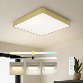 Brilagi-LED Plafoniera dimmerabile POOL LED/48W/230V 3000-6000K 50x50 cm dorata + telecomando