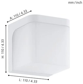 Eglo 96255 - Applique a LED da esterno JORBA LED/4,9W/230V IP44