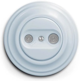 Kliklap - Presa terminale TV+R in stile retrò con cornice, blu