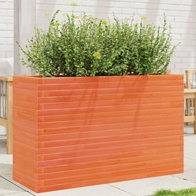 Fioriera Giardino Marrone Cera 110x40x68,5 Legno Massello Pino /
