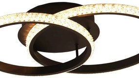 Plafoniera LED neoclassico Ludo, nero Ø 42 cm, luce naturale, 3000 lumen