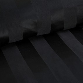 Lenzuolo con angoli nero in raso di seta 150x200 cm So Soft Satin Stripe – Catherine Lansfield