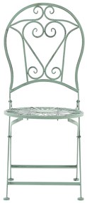 Set da balcone con 2 sedie ed un tavolo pieghevoli in metallo verde TRENTO Beliani