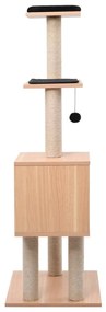 Albero per gatti con tappeto tiragraffi in sisal 123 cm