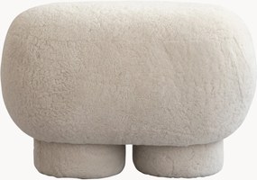 Panca fatta a mano con rivestimento in pelle di pecora Big