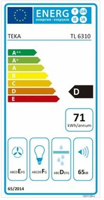 Cappa Classica Teka TL6310S 60 cm 332 m3/h 65 dB 231W Acciaio