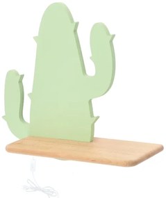 Applique LED per bambini con mensola CACTUS LED/4W/230V verde/legno