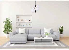 Lampada a sospensione bianca e nera con paralume in vetro ø 15 cm Forte - Squid Lighting