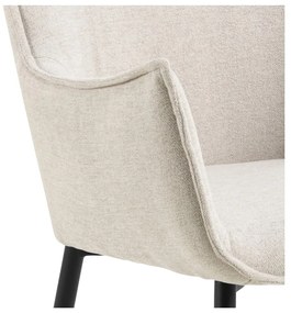 Sedia da pranzo color crema in imbottito Bonita – Actona