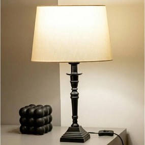 Brilagi - Lampada da tavolo CERIA 1xE27/60W/230V diam. 30 cm nera/beige