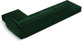 Divano angolare verde scuro (con penisola a destra/con chaise lounge) con rivestimento in velluto Vanda – Mazzini Sofas