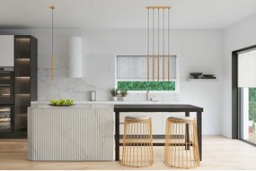 Lampadario dorato in metallo Fideus – Sollux