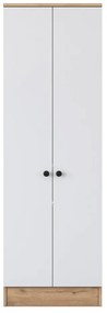 Armadio bianco/naturale in noce 60x183 cm Theresa - Kalune Design