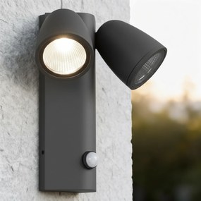 Applique da Esterno IP65 2xGU10 con Sensore movimento AXIS - Grigia