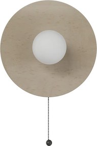 Applique da Parete G9 Ø300mm in Pietra con Interruttore a Catena