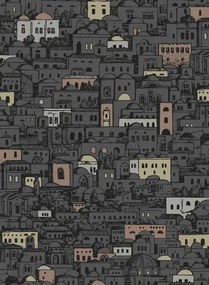 Tapete Mediterranea von Cole and Son - Charcoal/ Metallic