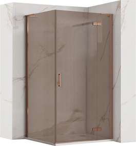 Cabina doccia REA Hugo 100x90 Copper Brush
