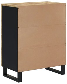 Credenza con 4 ante 60x33x75 cm in legno massello di mango