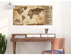 Mappa da grattare Mappa vintage poster (versione inglese)