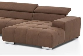 Divano angolare a U TROPEA sinistro marrone