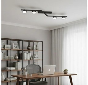 Plafoniera SKAN 4xGX53/12W/230V, nera