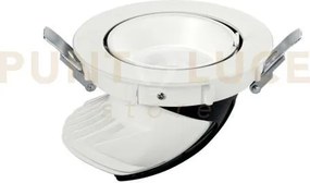 Incasso led delta bianco in alluminio 30w 3860lm 4000k 11x11x14 cm.