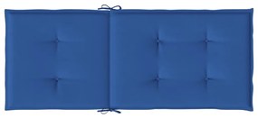 Cuscini per Sedie 4 pz Blu Reale 120x50x3 cm in Tessuto