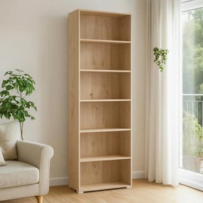MADDIE - libreria sei ripiani moderno minimal in legno