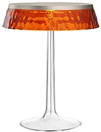 Flos Bon Jour Lampada Da Tavolo 41 cm a luce diffusa cromo opaco con corona ambra