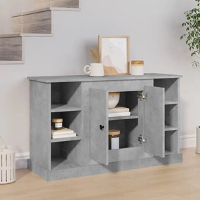 Credenza grigio cemento 100x35,5x60 cm in legno multistrato