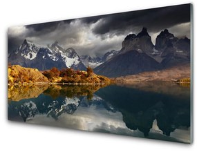 Pannello retrocucina Paesaggio del lago di montagna 100x50 cm