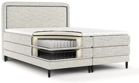 Letto boxspring grigio chiaro 180x200 cm Dove - Maison de Rêve