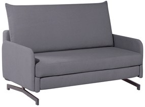 Divano letto 2 posti in tessuto grigio BELFAST Beliani