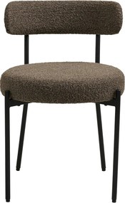 Sedia da pranzo marrone in imbottito Badalona – House Nordic