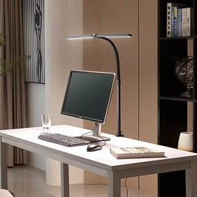Lampada LED a morsetto Nilay di Lindby, altezza 97,5 cm, CCT, home office