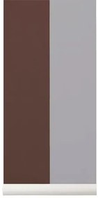 Streifentapete Thick Lines von Ferm Living - Bordeaux/ Grey