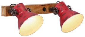 Lampada A Parete 25 W Rosso Anticato 45x25 Cm E27 /