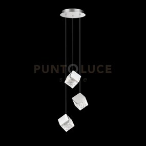 Lampada a sospensione rotonda magia 3 luci , cromo, led 13,5w 1148l...