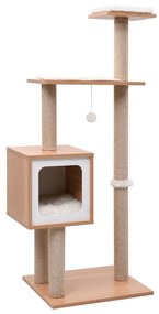 Albero Per Gatti Con Tappeto Tiragraffi İn Sisal 123 Cm /
