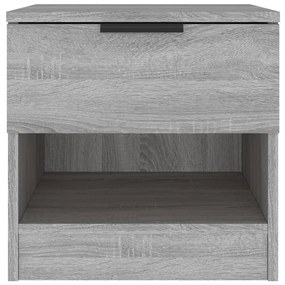 Comodini 2pz Grigio Sonoma in Legno Multistrato