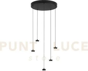 Struttura nero opaco in metallo per lampadario a sospensione comple...